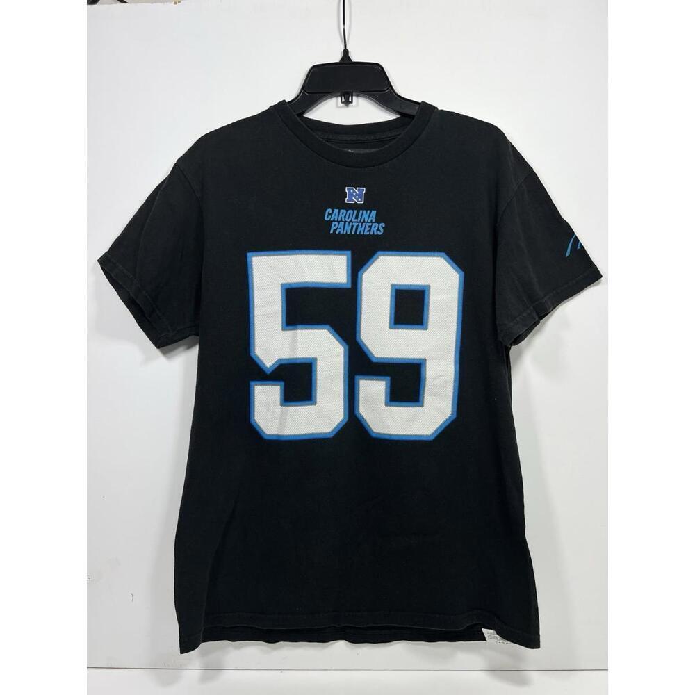 Carolina Panthers Luke Kuechly NFL Team Apparel Tshirt Size M Men Black 59